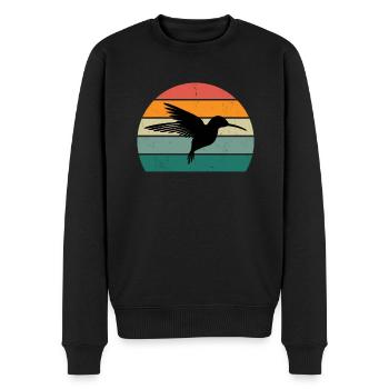 Colibris ailes rapides battant des ailes colibri - Pull Premium bio Homme - noir - Devant - Nico (187cm)