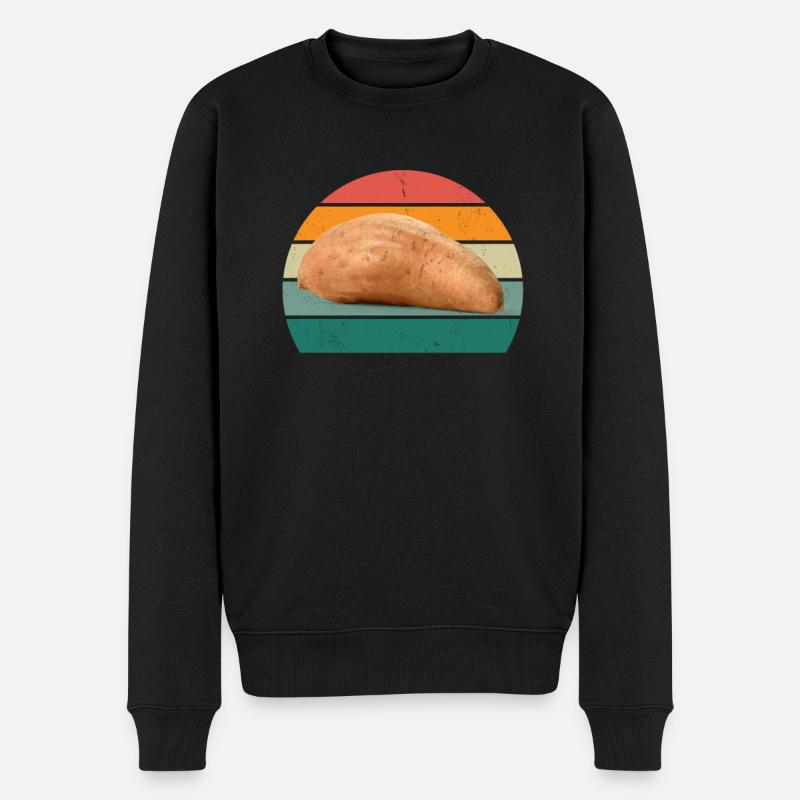 Kartoffeln Pommes frites Erdäpfel Pommes Kartoffel - Männer Premium Bio Pullover - Schwarz