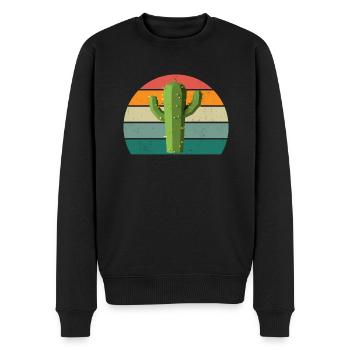 Kakteen Stachel Wüste Wüstenpflanze Aloe Kaktus - Männer Premium Bio Pullover - Schwarz - Vorne - Nico (187cm)