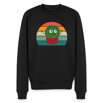 Kakteen Stachel Wüste Wüstenpflanze Aloe Kaktus - Männer Premium Bio Pullover - Schwarz - Vorne - Nico (187cm)