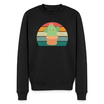 Kakteen Stachel Wüste Wüstenpflanze Aloe Kaktus - Männer Premium Bio Pullover - Schwarz - Vorne - Nico (187cm)
