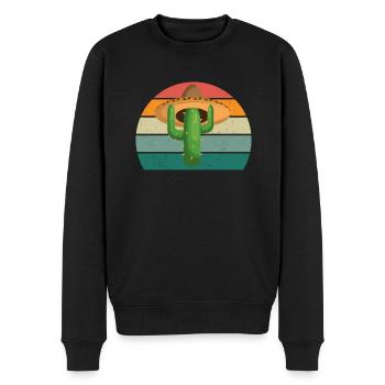 Kakteen Stachel Wüste Wüstenpflanze Aloe Kaktus - Männer Premium Bio Pullover - Schwarz - Vorne - Nico (187cm)