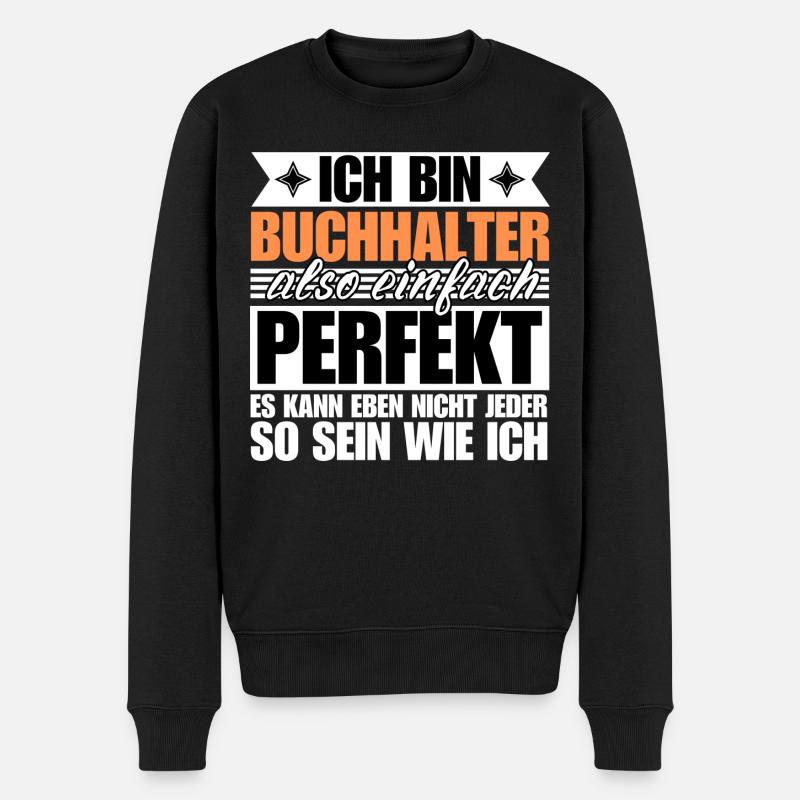 Perfekter Perfekter - Männer Premium Bio Pullover - Schwarz
