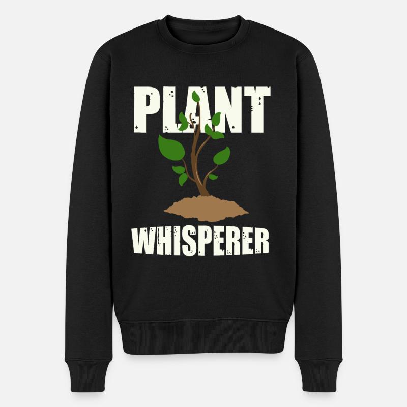 Pflanzenflüsterer - Männer Premium Bio Pullover - Schwarz