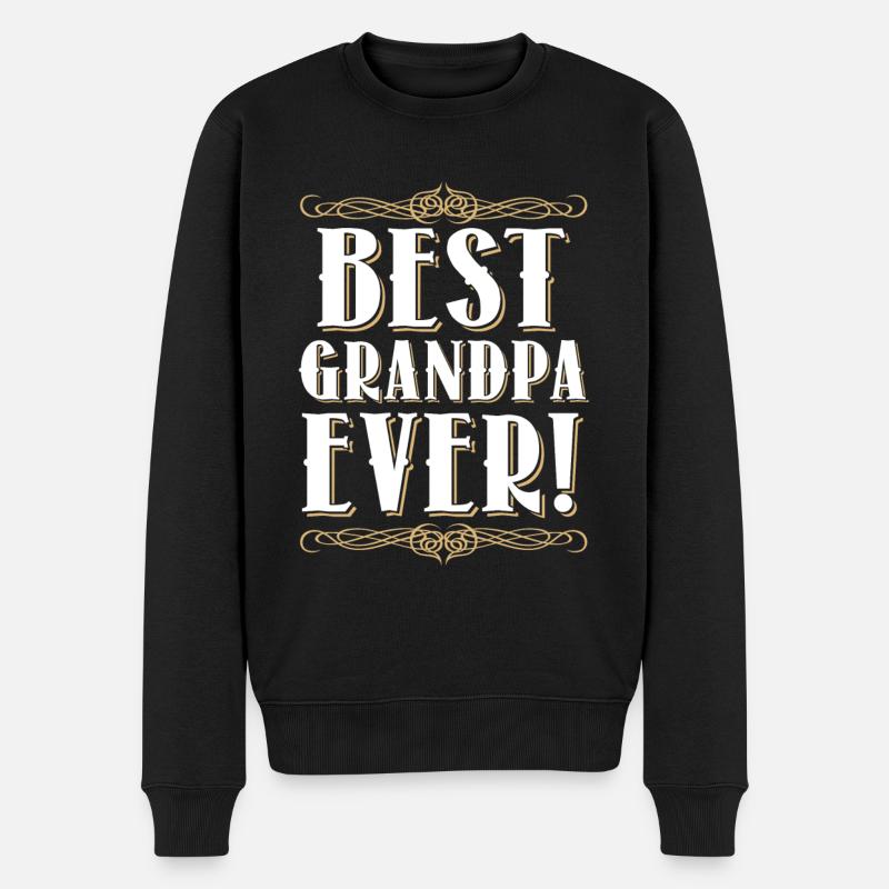 Opa Großvater - Männer Premium Bio Pullover - Schwarz