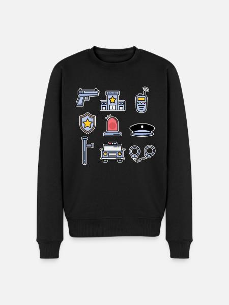 Police Collection Kids Policeman Cop Gift - Men's Premium Organic Jumper - black