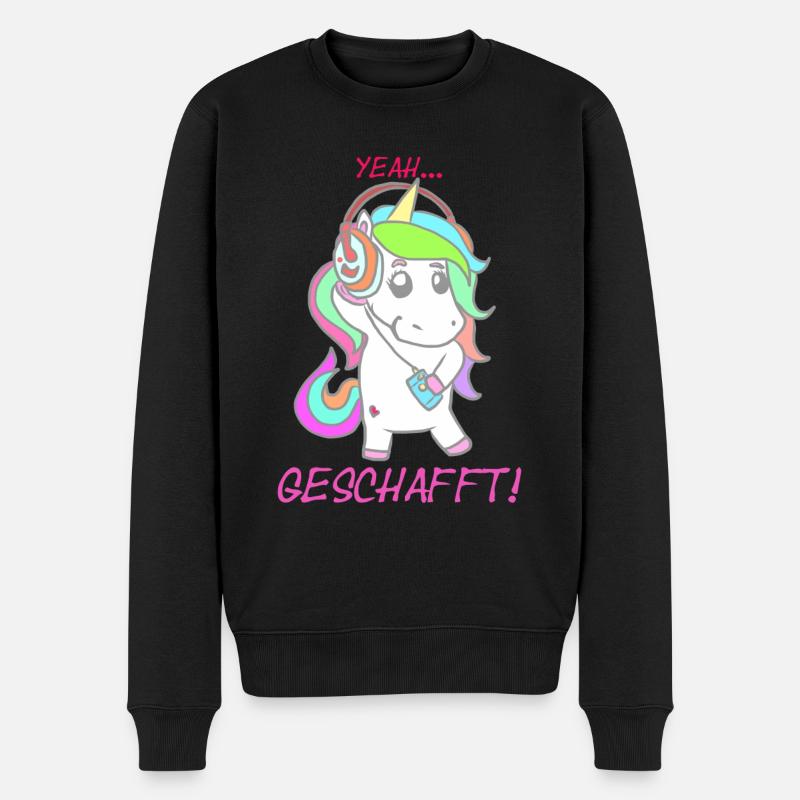 Geschafft - Männer Premium Bio Pullover - Schwarz