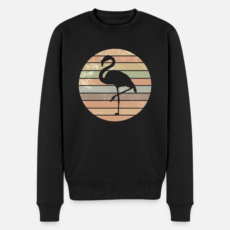 Flamingos Rosa Flamingo Pink Party Retro Geschenk - Männer Premium Bio Pullover - Schwarz