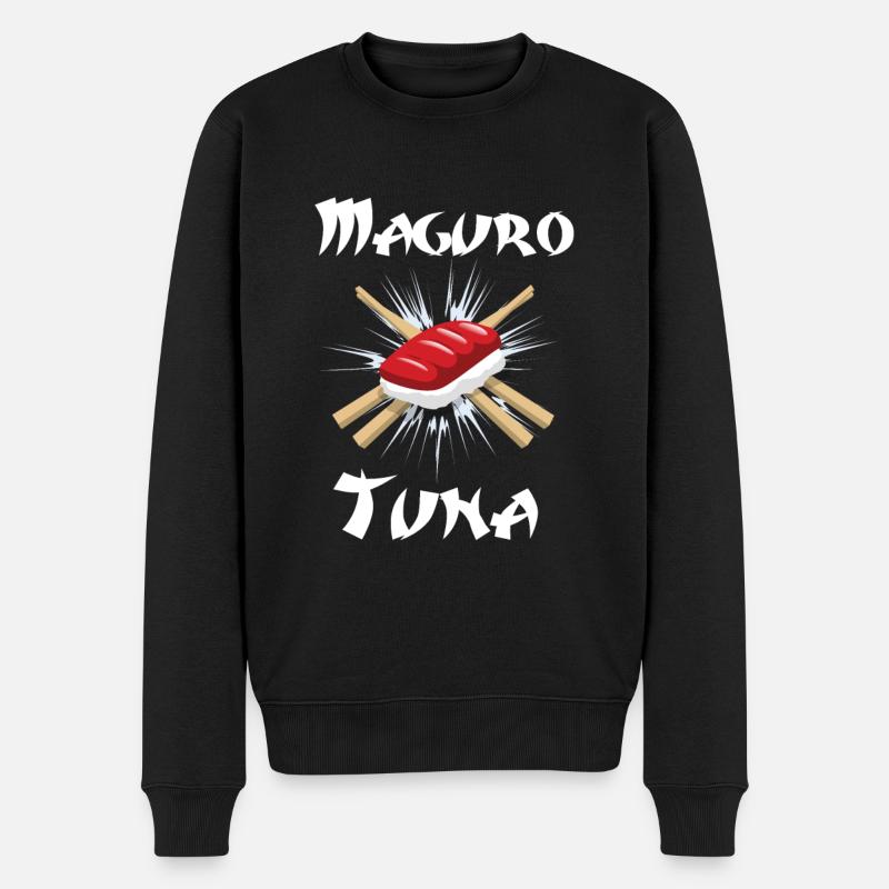 Maguro Tuna Thunfisch I Japanisch Reis Algen Japan - Männer Premium Bio Pullover - Schwarz
