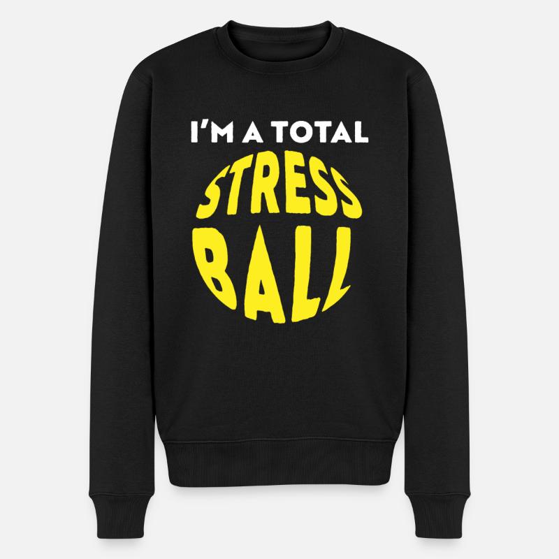 Je suis un stress total - Pull Premium bio Homme - noir
