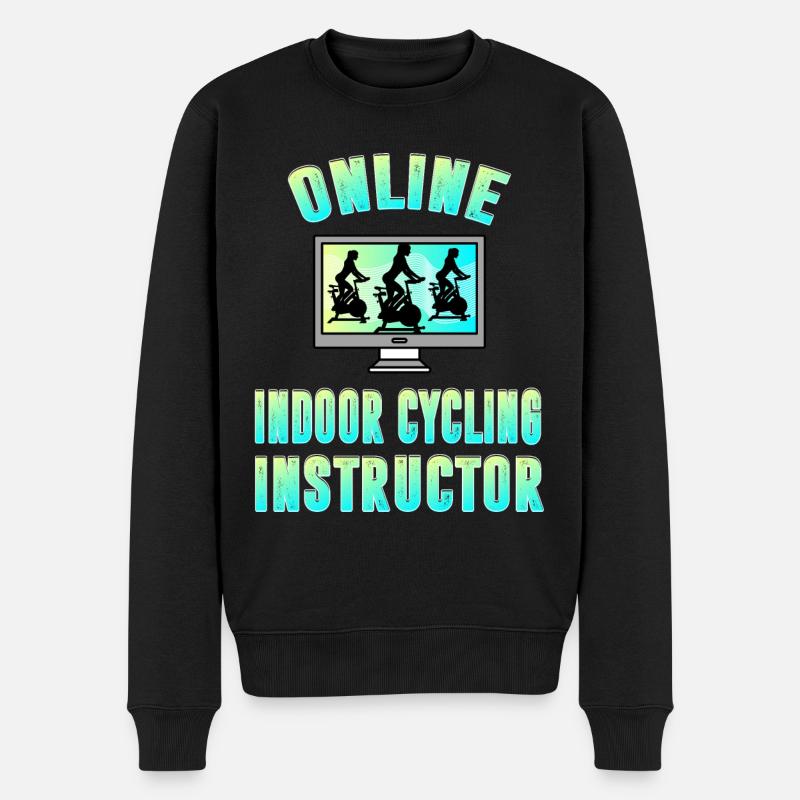 Online Indoor Cycling Instructor - Männer Premium Bio Pullover - Schwarz