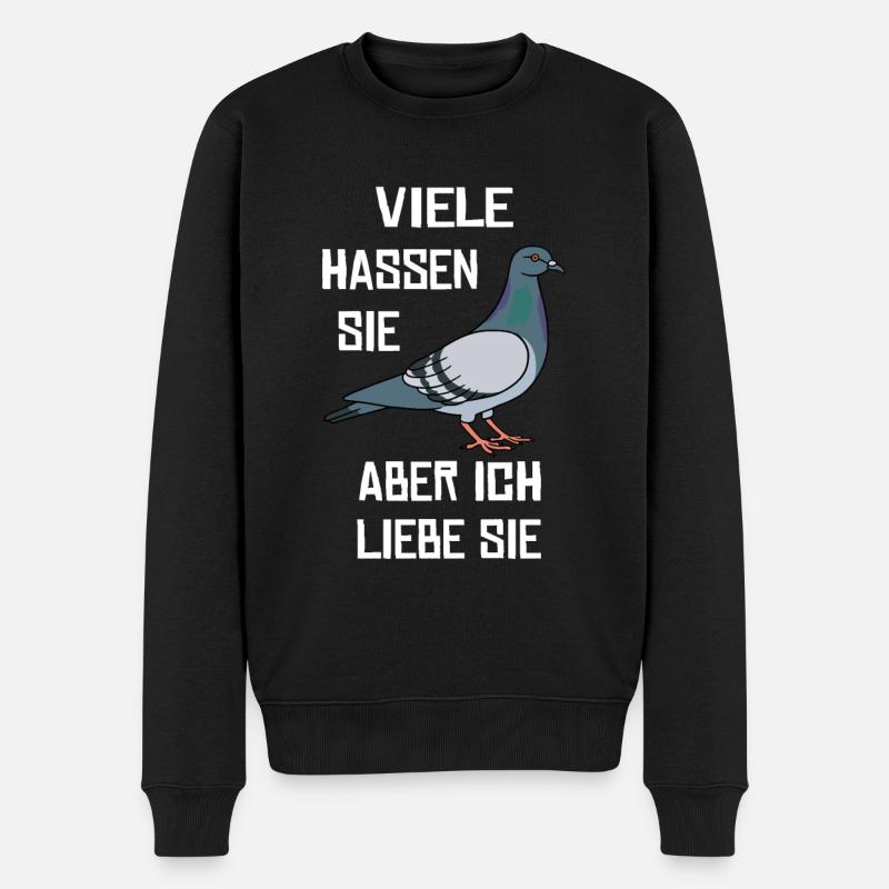Geschenk Taubenzüchter Tauben Brieftauben - Männer Premium Bio Pullover - Schwarz