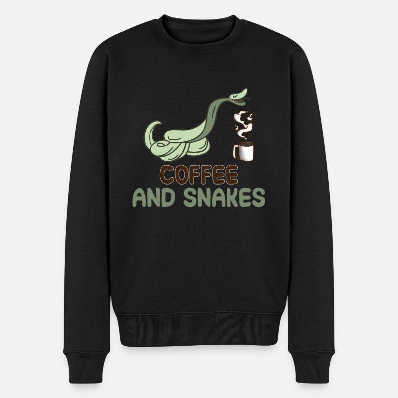 Coffee and snake - Pull Premium bio Homme - noir