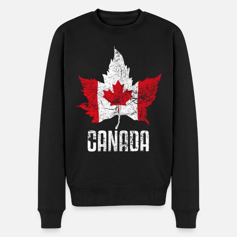 Canada Canada Drapeau Patriotic Souvenir Love - Pull Premium bio Homme - noir