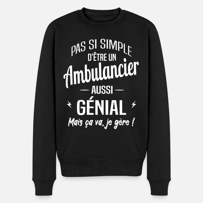 Ambulancier - Pull Premium bio Homme - noir