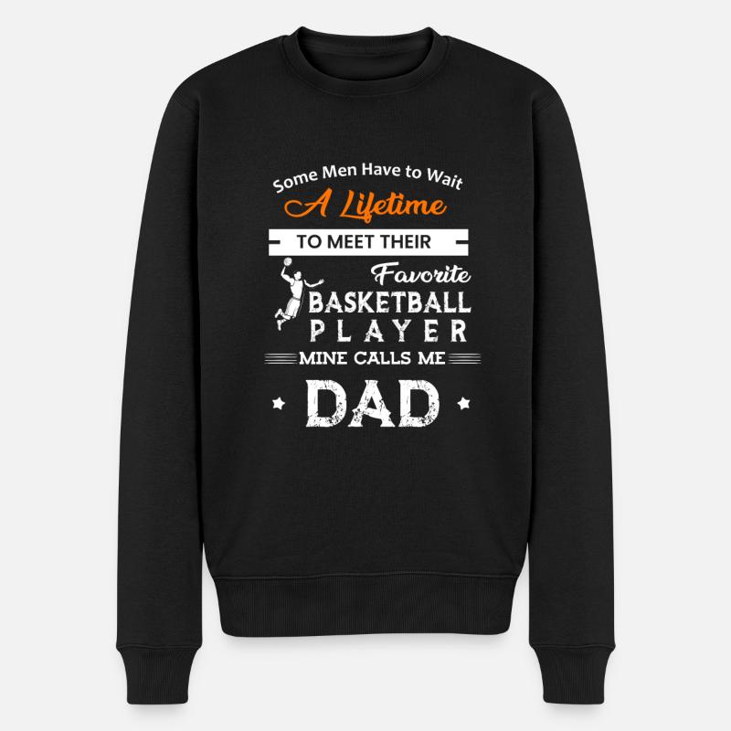 Basketball Dad ruft mich an - Männer Premium Bio Pullover - Schwarz
