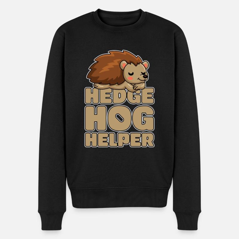 Igel - Männer Premium Bio Pullover - Schwarz