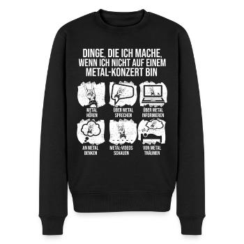 Heavy Metal Konzert Fan Metal Geste - Männer Premium Bio Pullover - Schwarz - Vorne - Nico (187cm)