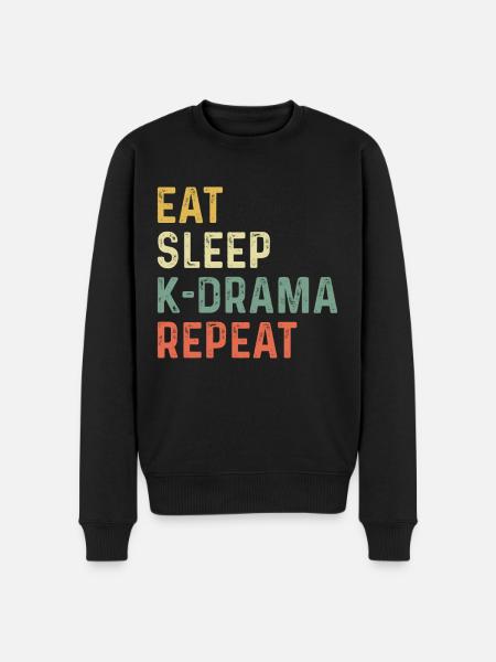 Kdrama K-Drama K Drama Seoul Kpop K-Pop Hallyu - Økologisk premium-sweatshirt til mænd - sort