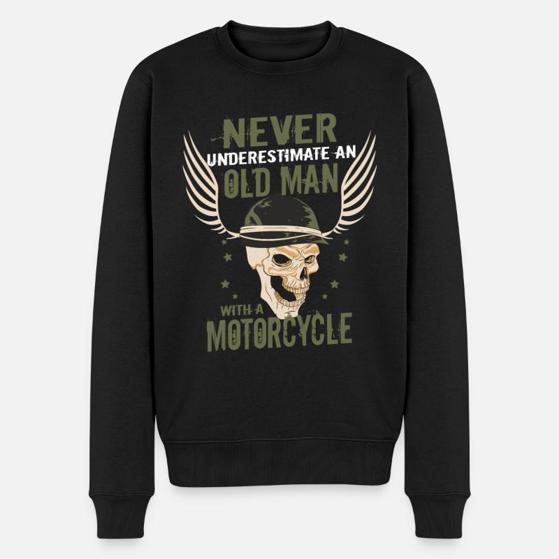 Motorcycle Biker Bikers - Men's Premium Organic Jumper - black