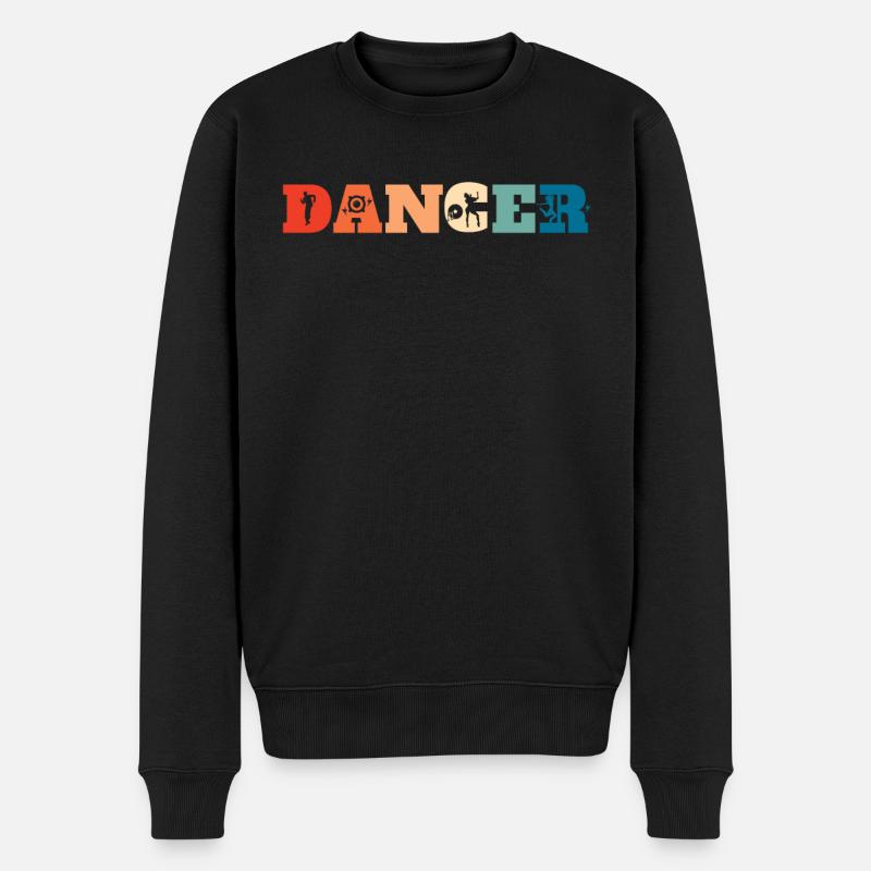 Retro Tanzen Tänzer Vintage Tanz - Männer Premium Bio Pullover - Schwarz