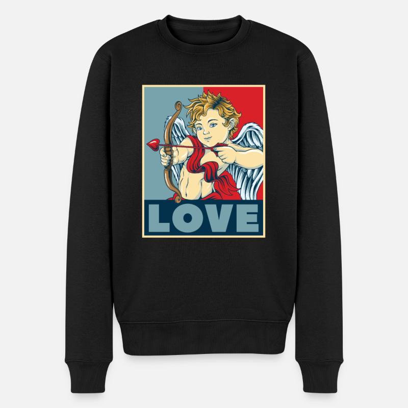 Saint-Valentin Saint-Valentin - Pull Premium bio Homme - noir