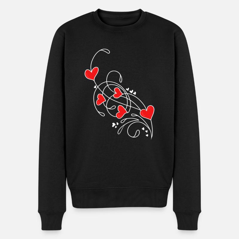 Saint-Valentin Saint-Valentin - Pull Premium bio Homme - noir