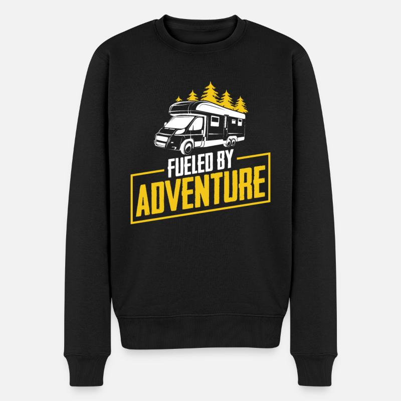 Wohnwagen Wohnmobil Caravan Camper - Männer Premium Bio Pullover - Schwarz