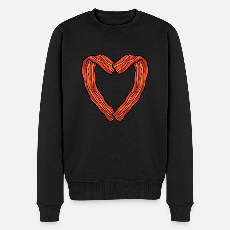 Bacon Bacon Petit déjeuner - Pull Premium bio Homme - noir