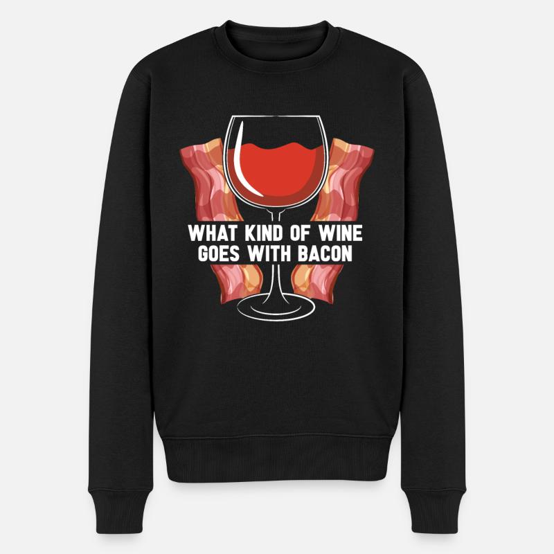 Bacon Bacon Petit déjeuner - Pull Premium bio Homme - noir