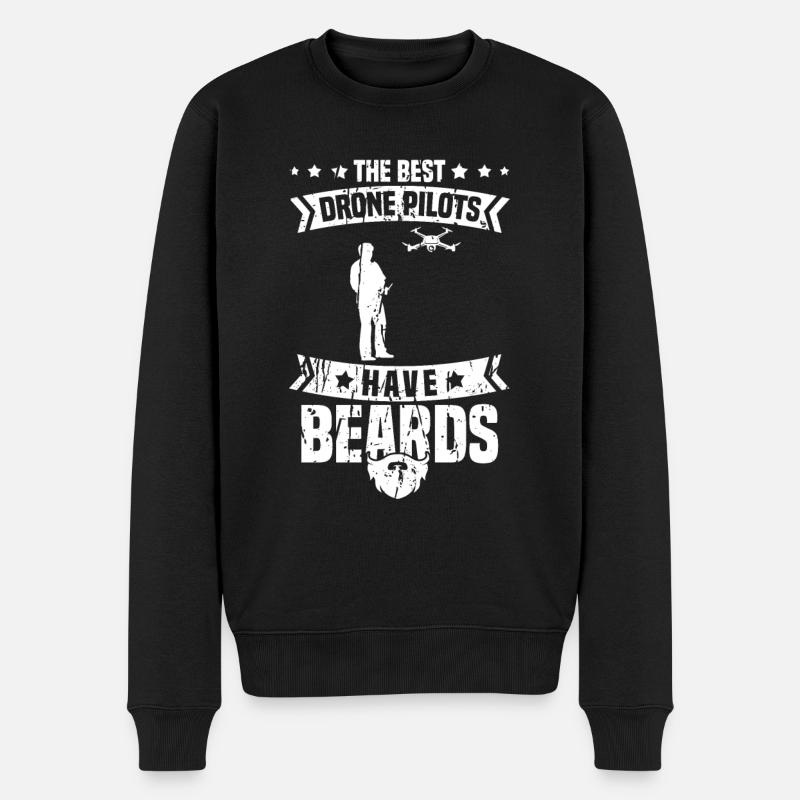 Drone Drone Pilot Quadcopter - Men's Premium Organic Jumper - black