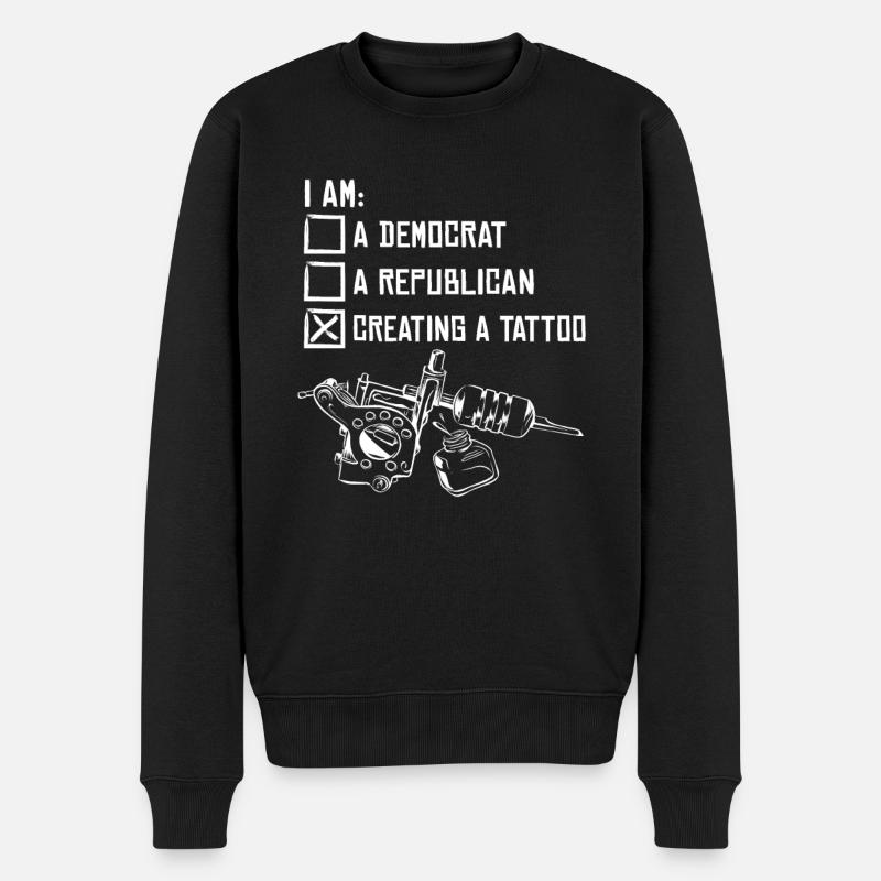 Tätowierung Tattoo Kunst Tätowierer - Männer Premium Bio Pullover - Schwarz