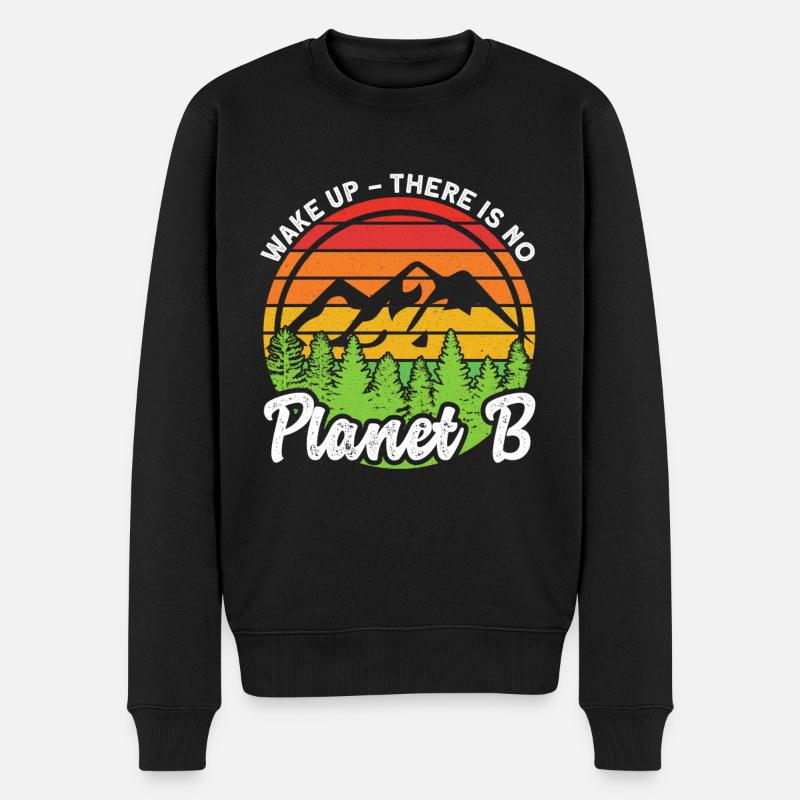 Tag der Erde Natur Umwelt Klimaschutz Klimawandel - Männer Premium Bio Pullover - Schwarz