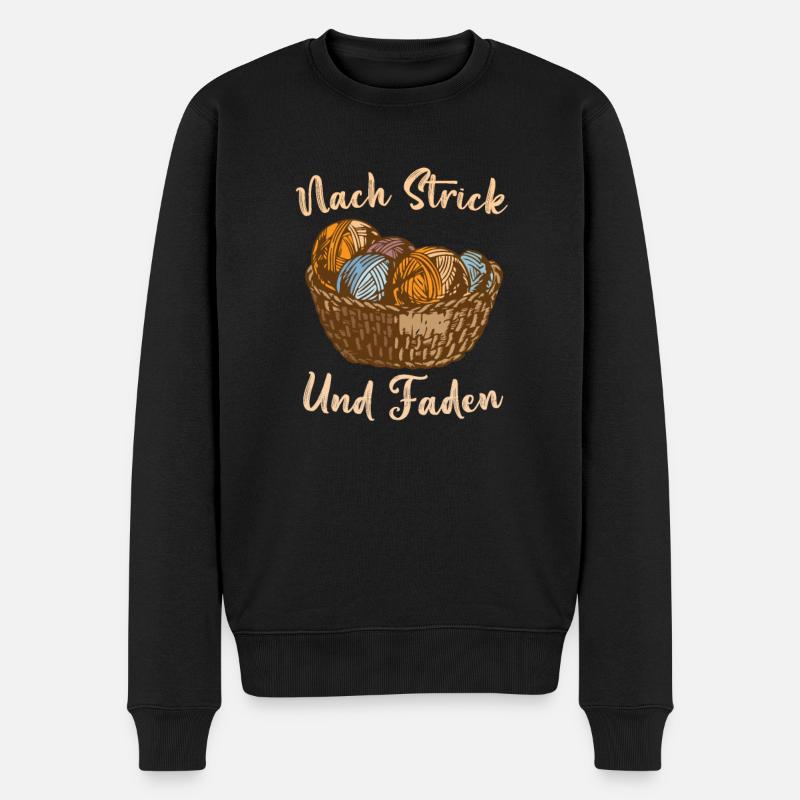 Stricken - Männer Premium Bio Pullover - Schwarz