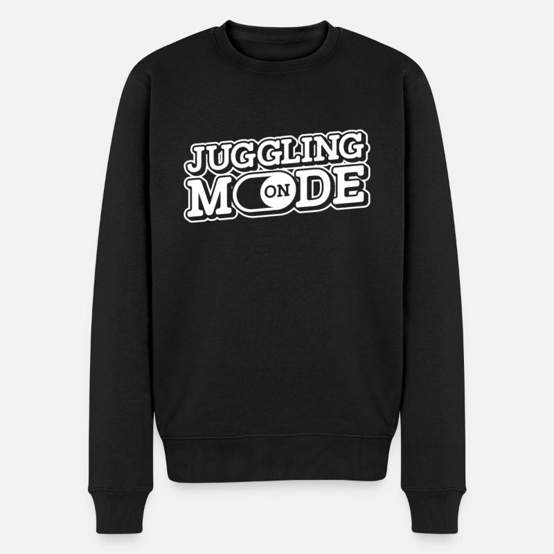 Jonglieren Jongleur - Männer Premium Bio Pullover - Schwarz