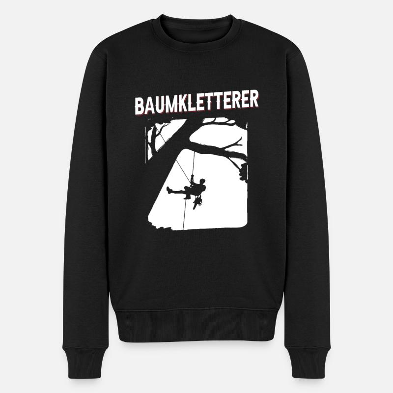 Baumklettern Baumpfleger Arborist Baumkletterer - Männer Premium Bio Pullover - Schwarz