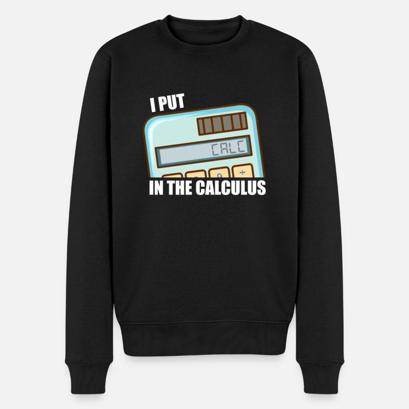 Mathe Mathematik - Männer Premium Bio Pullover - Schwarz