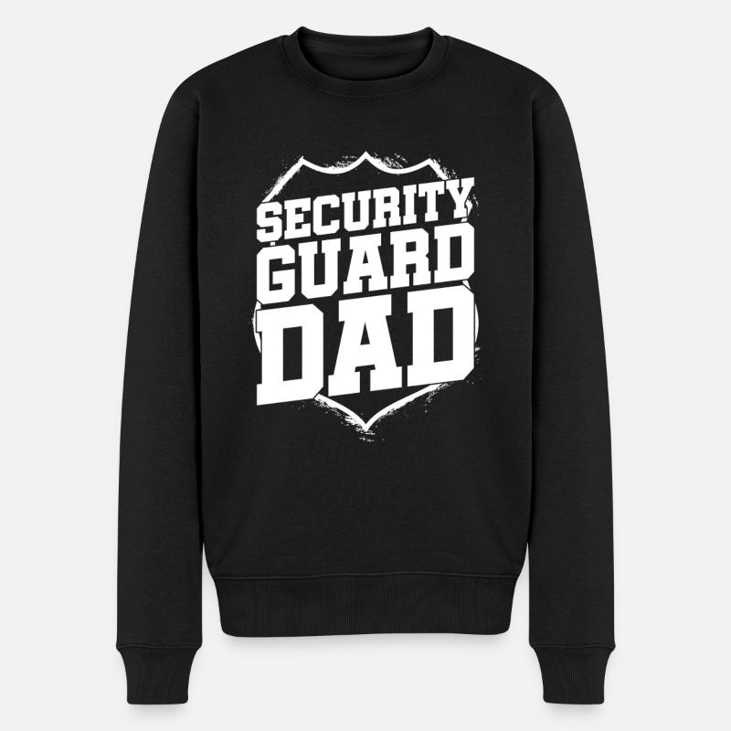 Security Wachmann Sicherheitsdienst - Männer Premium Bio Pullover - Schwarz