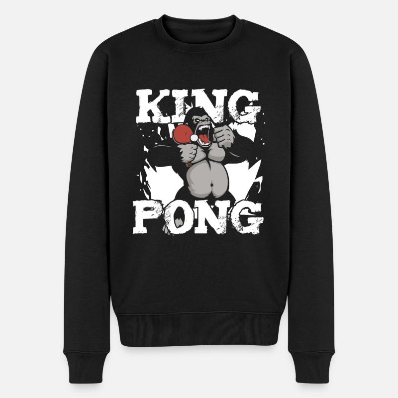 Tischtennis Ping Pong - Männer Premium Bio Pullover - Schwarz
