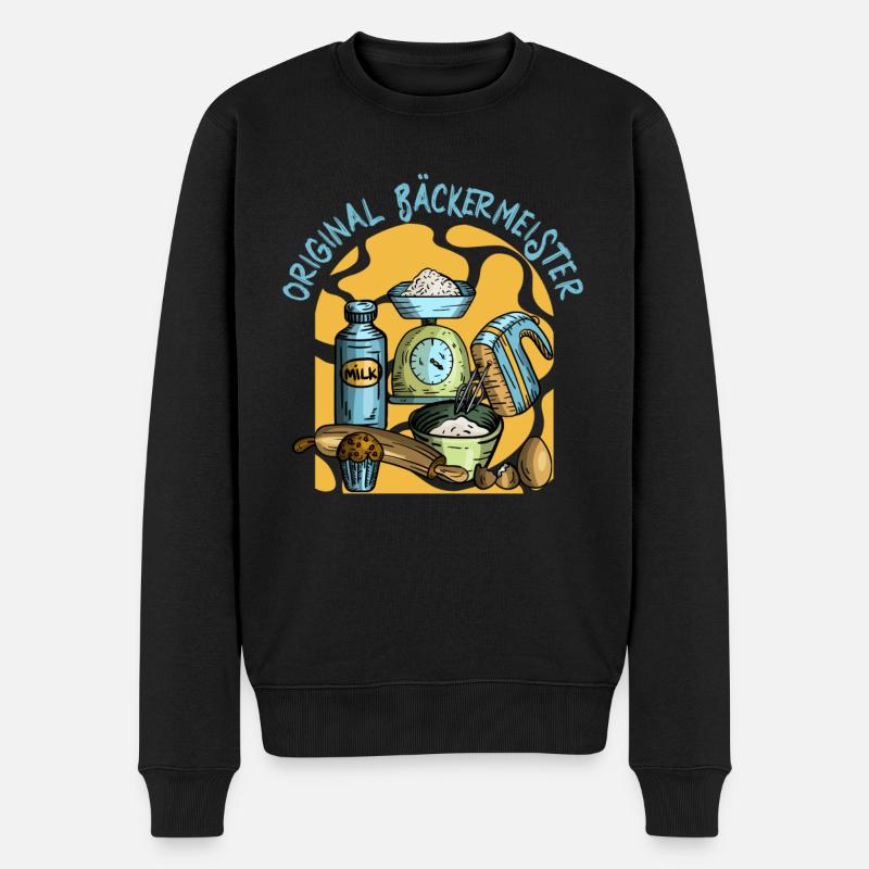 Bäcker Backen Konditor - Männer Premium Bio Pullover - Schwarz
