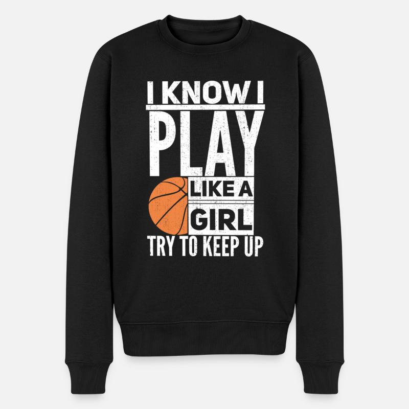 Basketteur de basket-ball - Pull Premium bio Homme - noir
