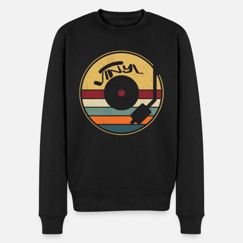 Vinyl LP Schallplatte Plattensammler - Männer Premium Bio Pullover - Schwarz