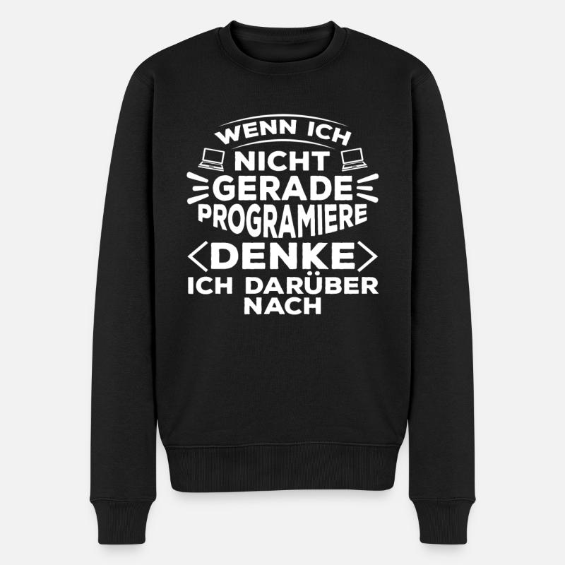 Programmierer Coder Software Entwickler - Männer Premium Bio Pullover - Schwarz