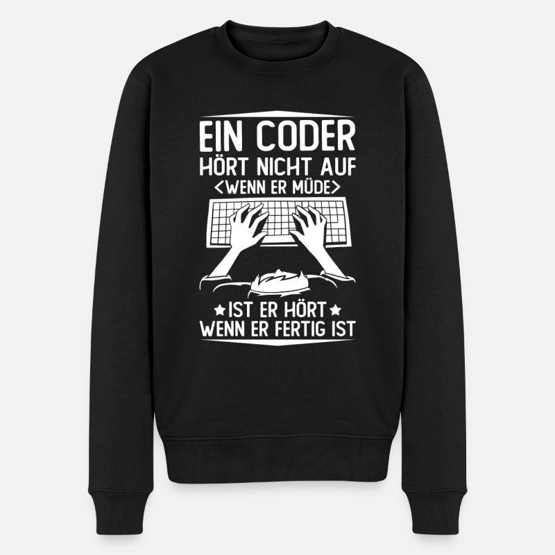 Programmierer Coder Software Entwickler - Männer Premium Bio Pullover - Schwarz