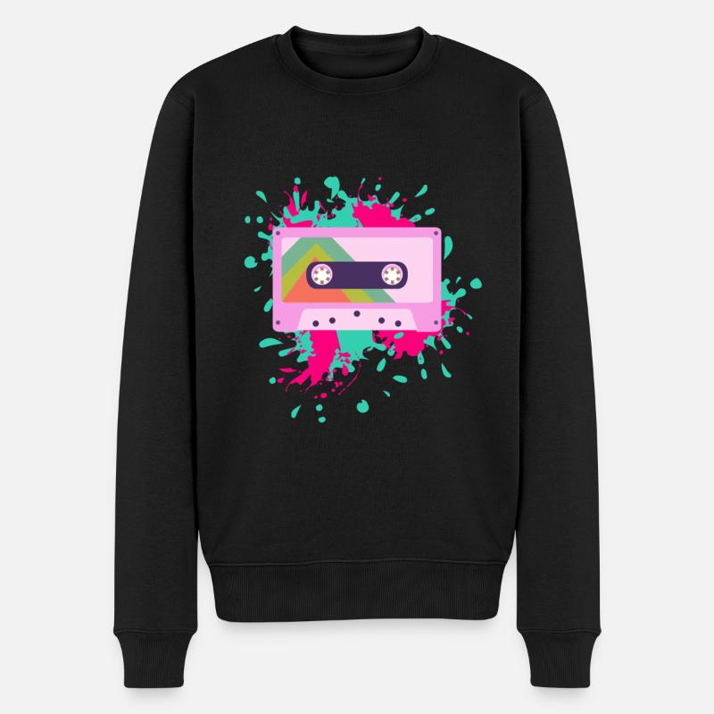 Cassette rétro Cassette Vintage Music Cassette - Pull Premium bio Homme - noir