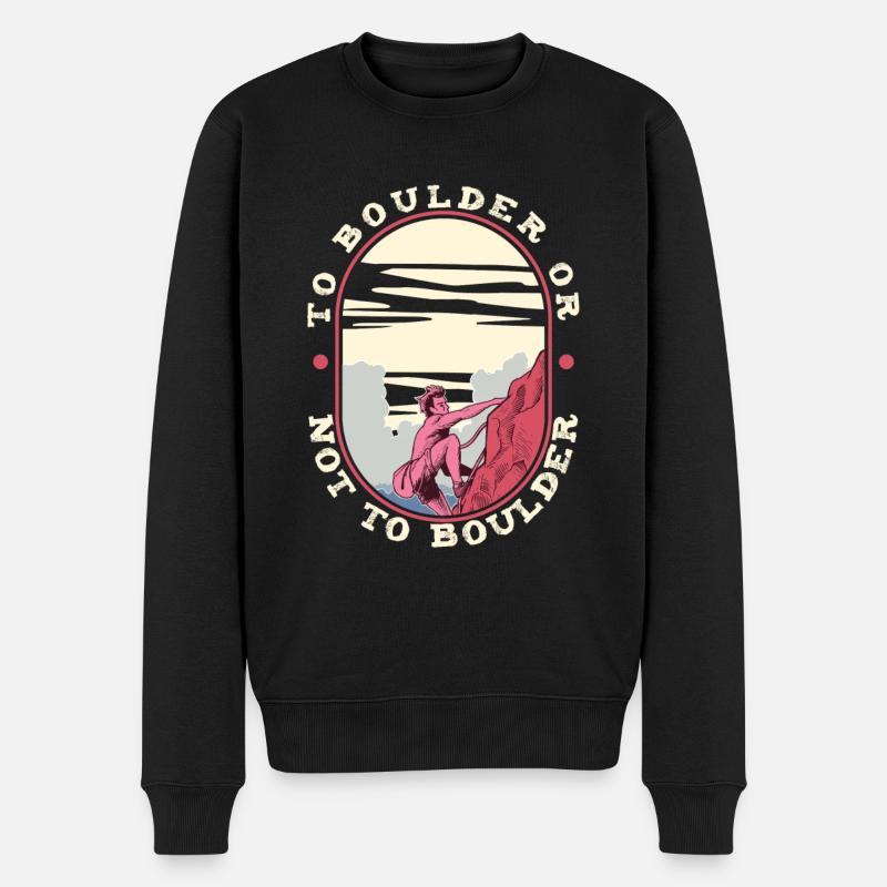 Bouldern - Männer Premium Bio Pullover - Schwarz