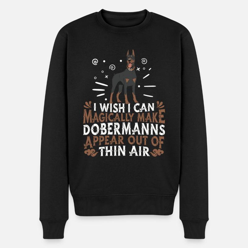 Chien Doberman - Pull Premium bio Homme - noir