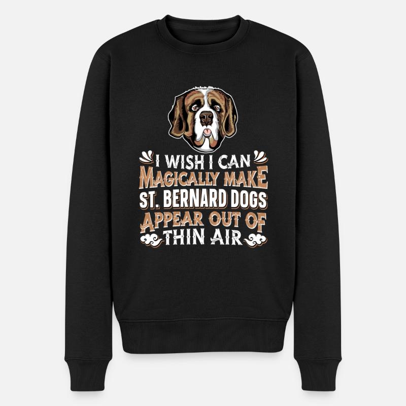 Chien Bernhadiner - Pull Premium bio Homme - noir