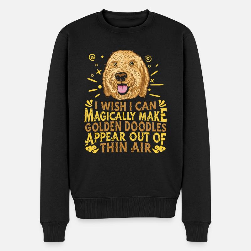 Chien Doodle d’or - Pull Premium bio Homme - noir