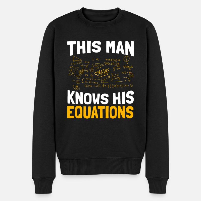 Mathe Lehrer Mathematiker Mathelehrer Mathematik - Männer Premium Bio Pullover - Schwarz